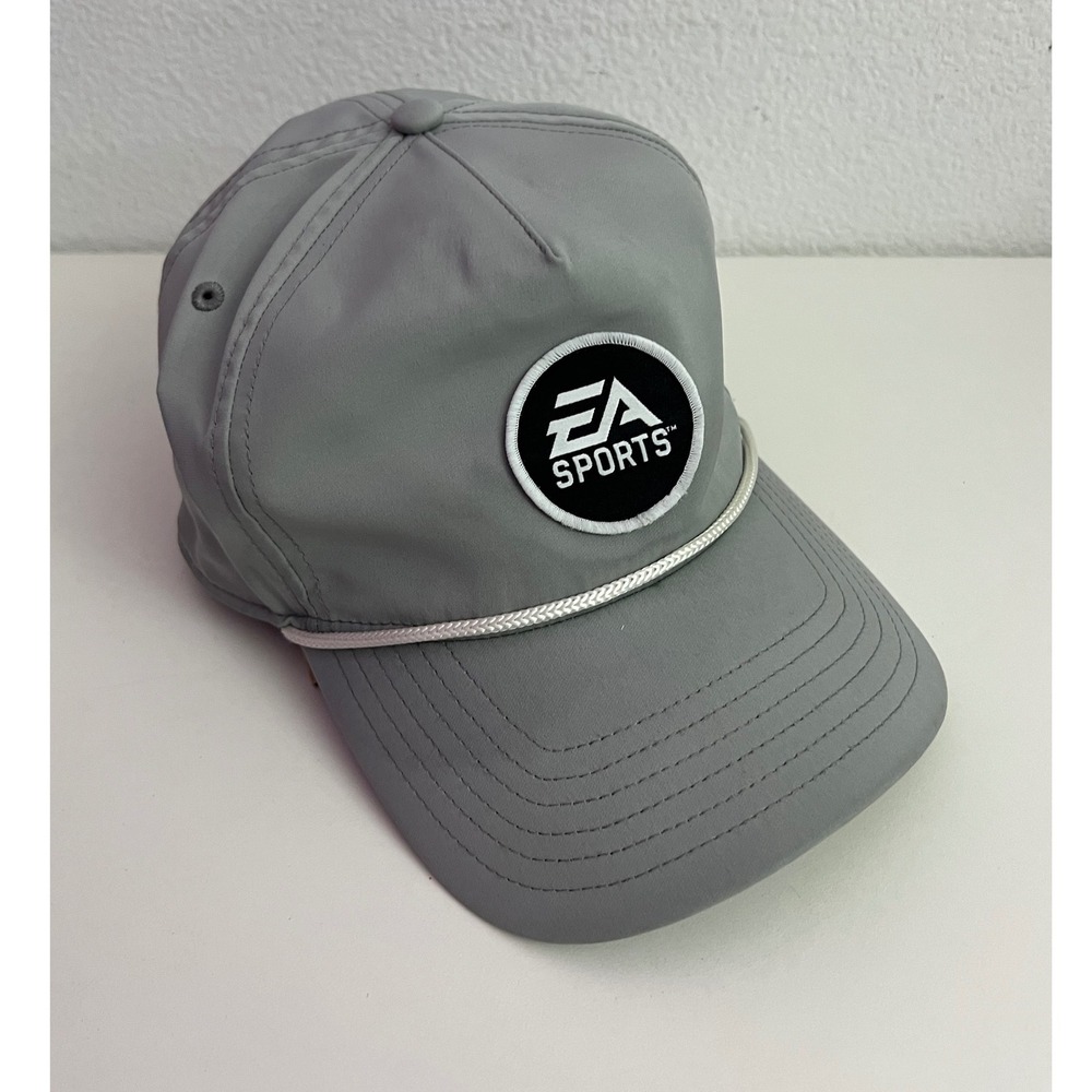 EA Sports Sportiqe Gray Rope Hat Snapback Golf Baseball Cap Mens Adjustable